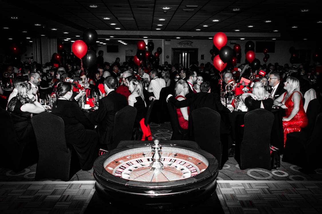 Smile event - Red and Black Ball with roulette wheel