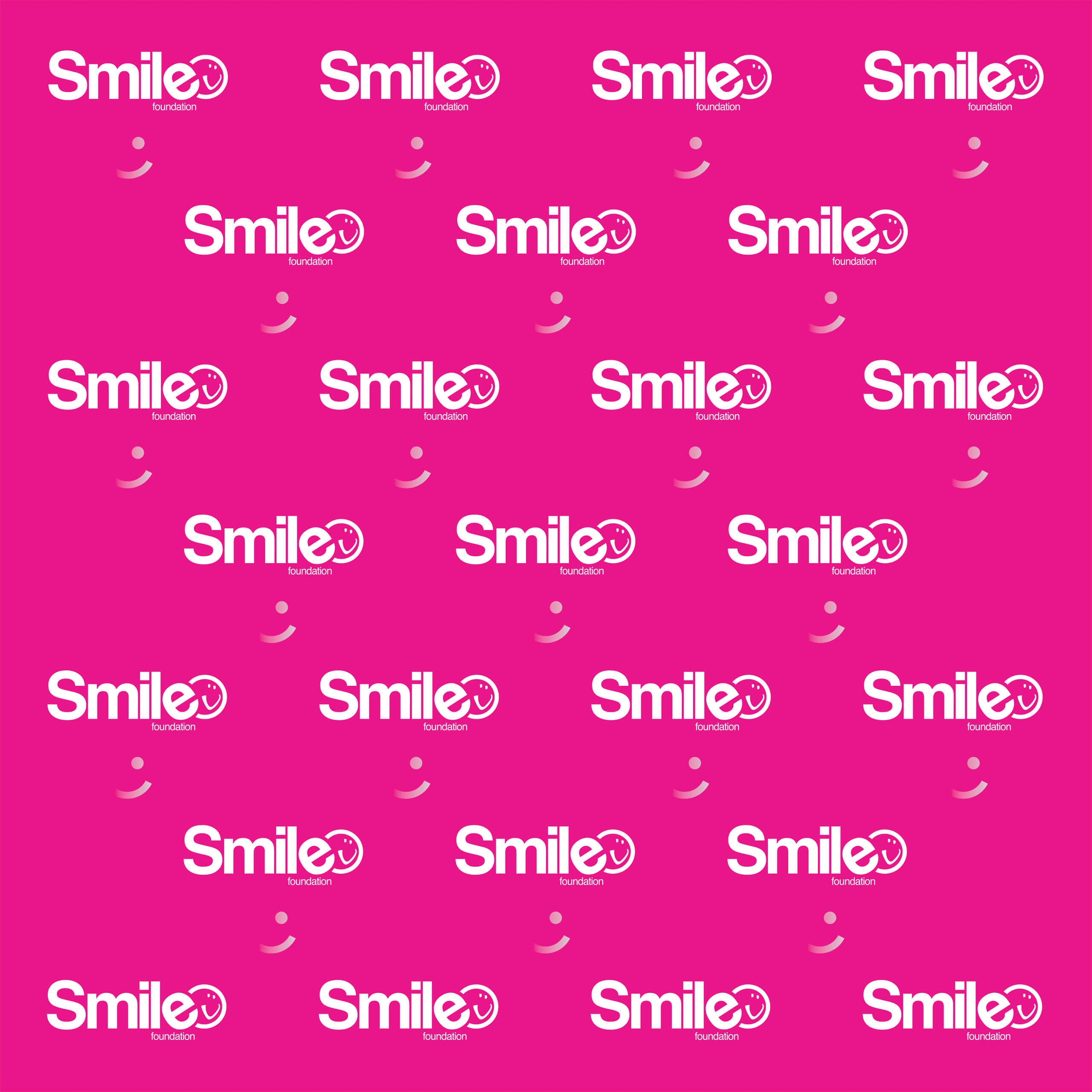 Smile Logo repeating pink background placeholder